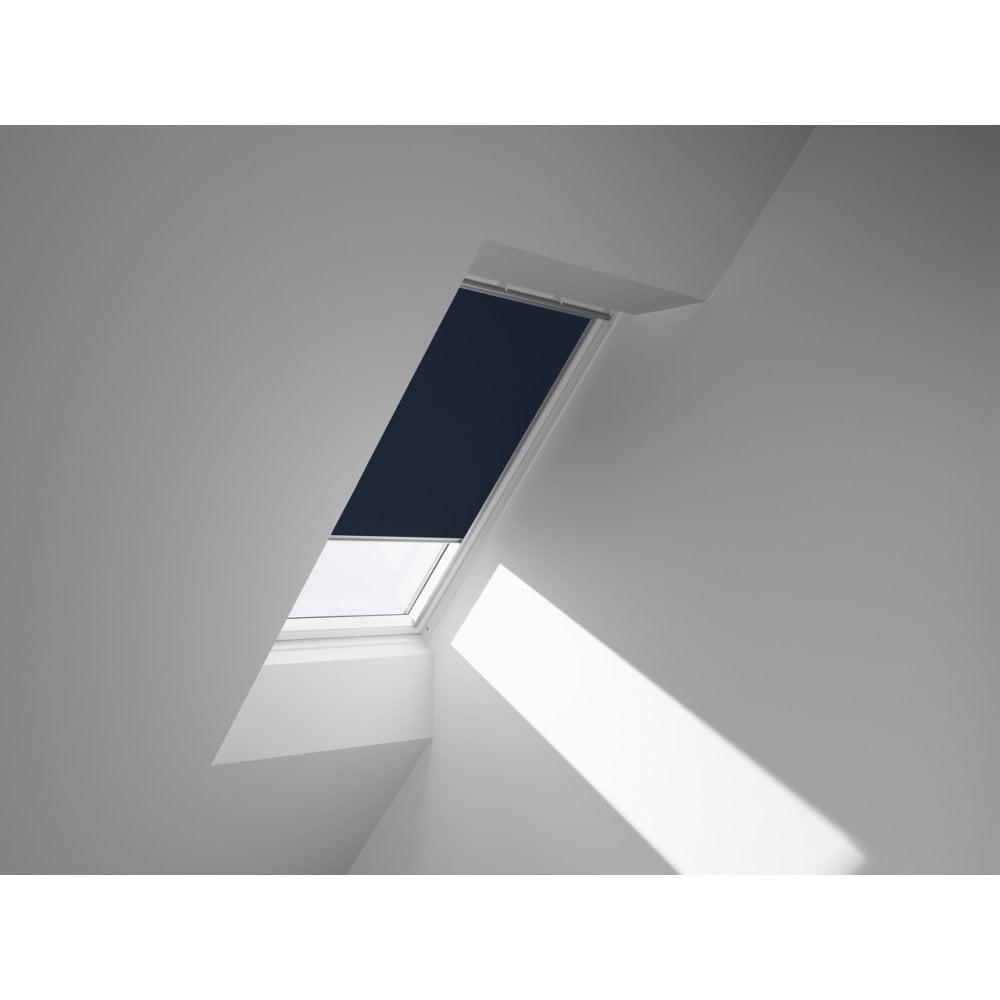 Velux Blackout Blind In Dark Blue In White Line