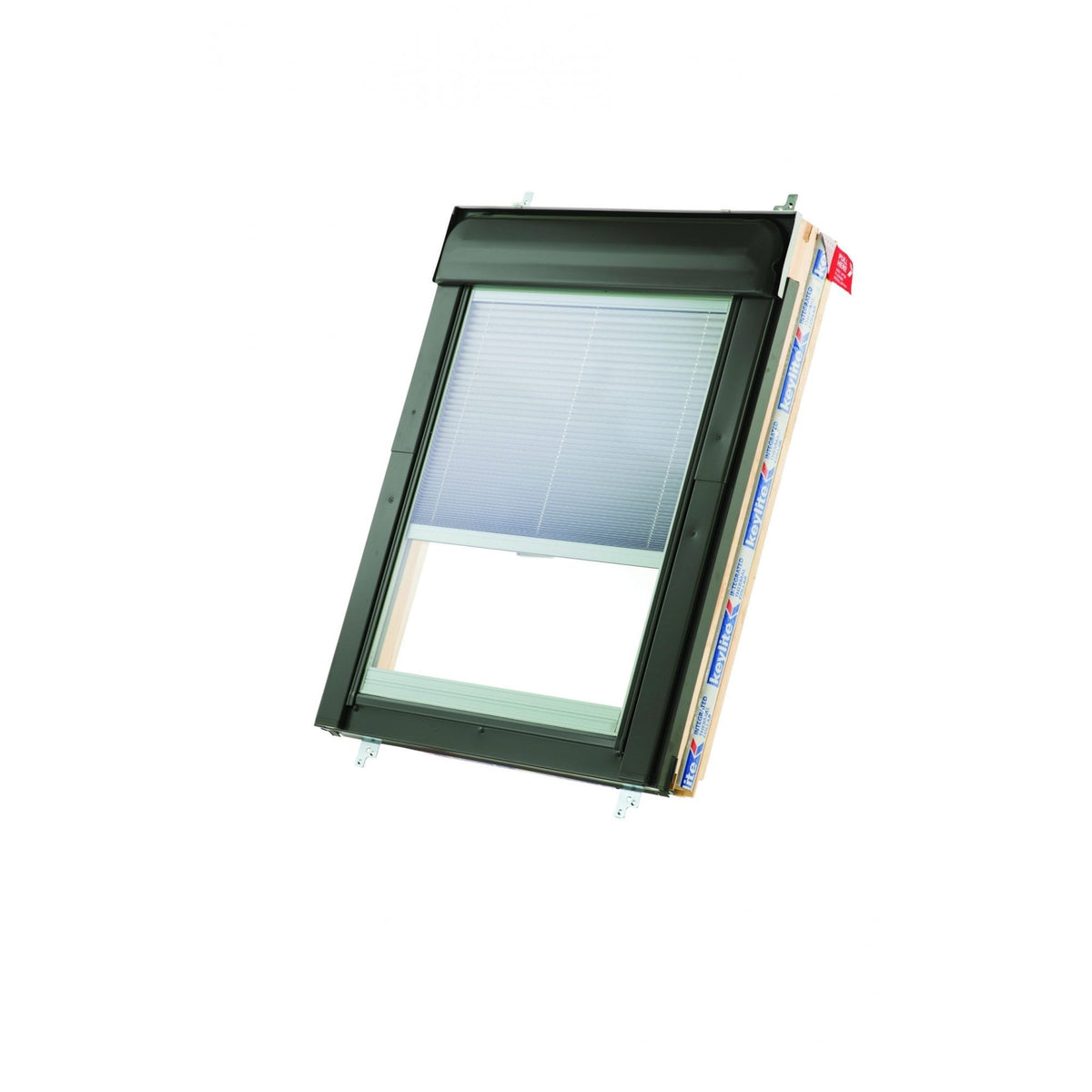 Keylite Remote Operated Electric Integral Blind Pine Centre Pivot Pitched Roof Window