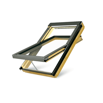Fakro FTP-V P5 Z-Wave Electric Triple Glazed Pine Centre Pivot Pitched Roof Window
