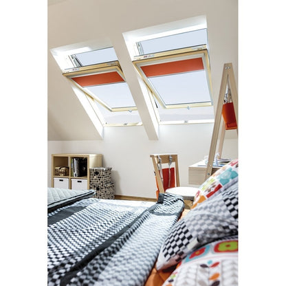 Fakro FTP-V P5 Z-Wave Electric Triple Glazed Pine Centre Pivot Pitched Roof Window
