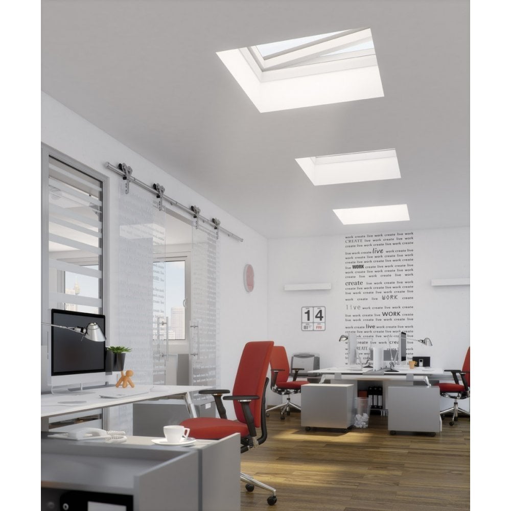 Fakro DEFD U8 Electric Opening Quadruple Glazed 'Passive' Flat-Glass Flat Roof Window