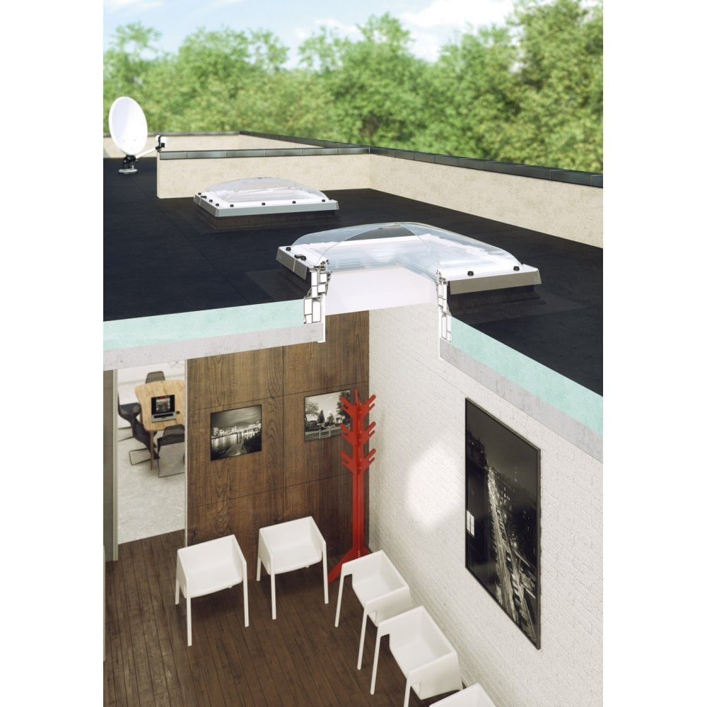 Fakro DEC-C P2 Z-Wave Electric Opening Double Glazed Domed Flat Roof Window