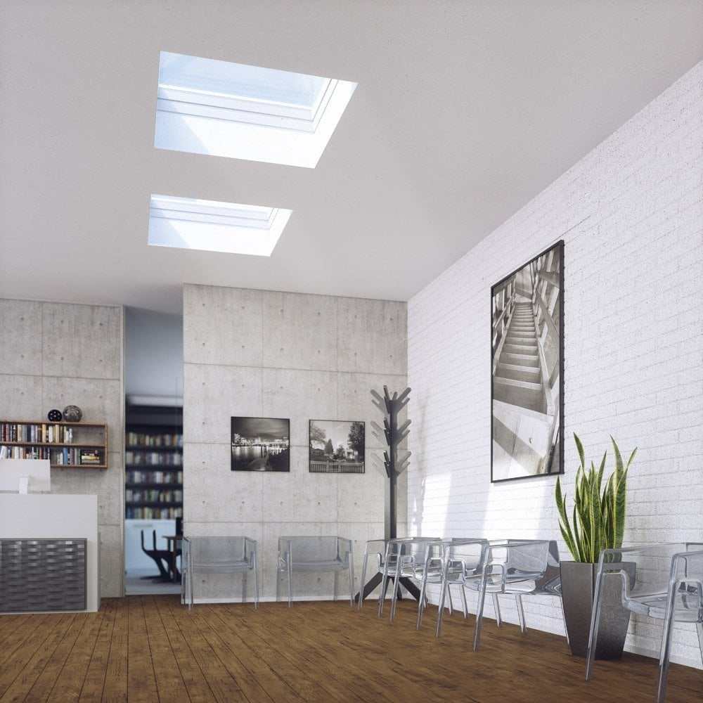 Fakro DEC-C P2 Z-Wave Electric Opening Double Glazed Domed Flat Roof Window