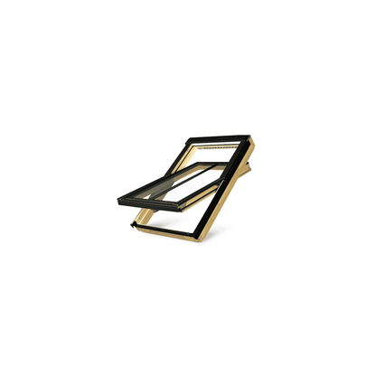 Fakro FTP-V/C P2 Double Glazed Conservation 'V' Kit  Pine Centre Pivot Pitched Roof Window