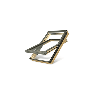 Fakro FTPV P5  Triple Glazed Pine Centre Pivot Pitched Roof Window