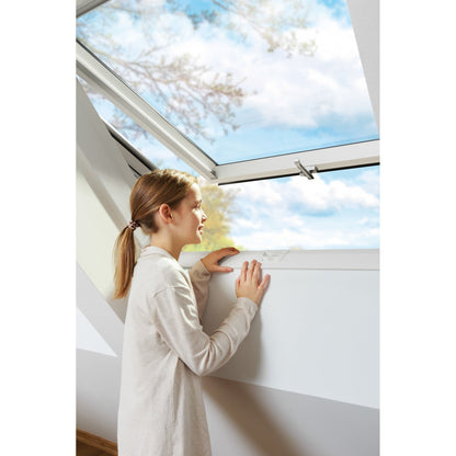 Fakro FTWV P2  Double Glazed Acrylic Coated Pine Centre Pivot Pitched Roof Window