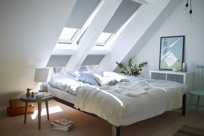 Velux Blackout Blind In Dark Blue In White Line