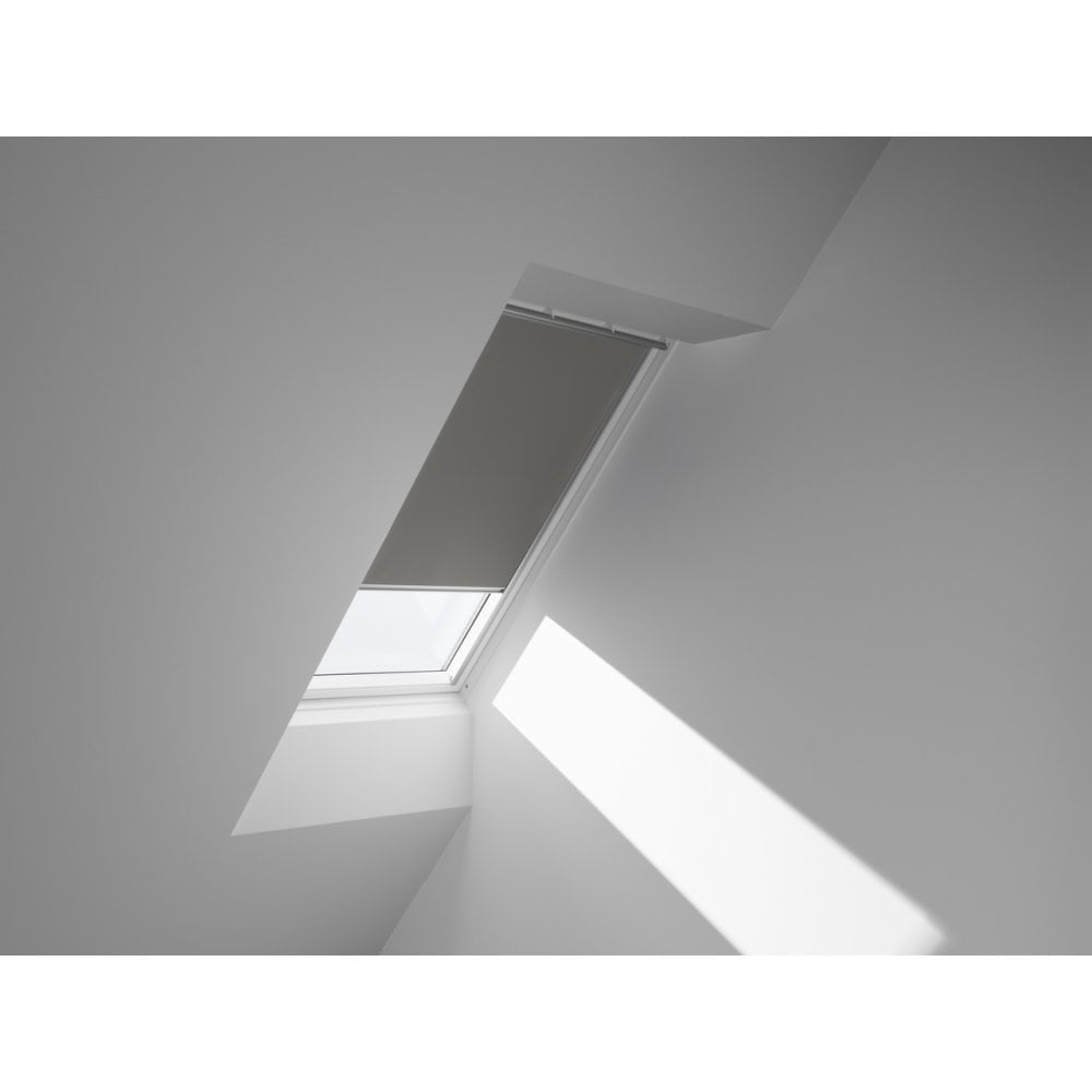 Velux Blackout Blind In Grey In White Line