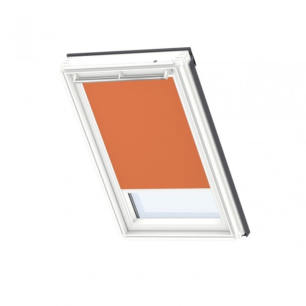 Velux Blackout Blind In Orange In White Line
