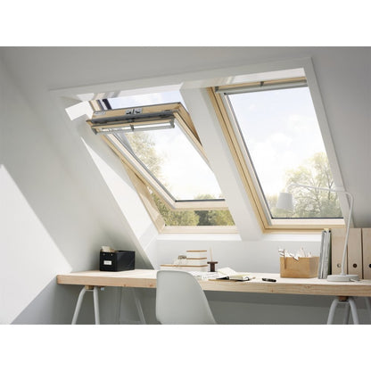 Velux GGL Double Glazed Smoke Vent Pine Centre Pivot Pitched Roof Window