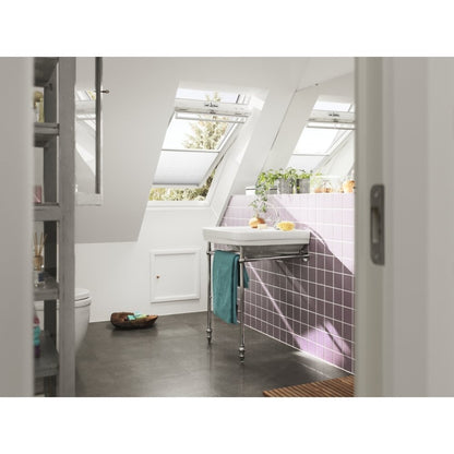 Velux GGU Triple Glazed PVC Coated Centre Pivot Top Handle Pitched Roof Window