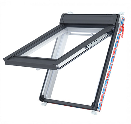 Keylite Thermal Double Glazed White PVC Fire Escape Pitched Roof Window