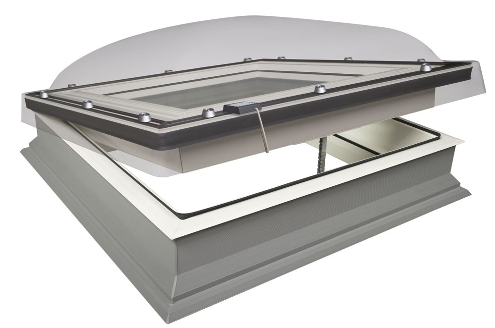 Fakro DEC-C U8 Z-Wave Electric Opening Quadruple Glazed 'Passive' Domed Flat Roof Window