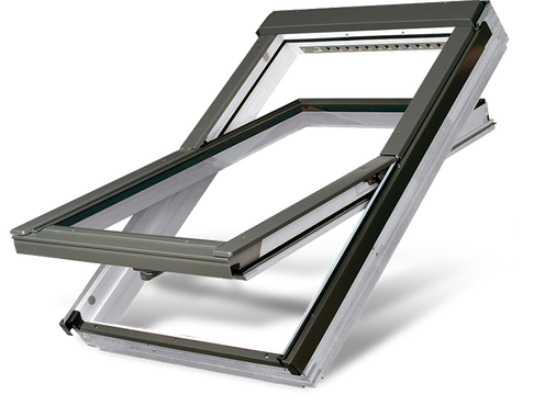 Fakro FTWV P2 Double Glazed Acrylic Coated Pine Centre Pivot Pitched Roof Window