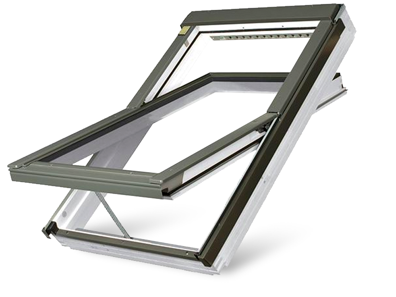 Fakro FTW-V P2 Z-Wave Electric Double Glazed White Acrylic Centre Pivot Pitched Roof Window